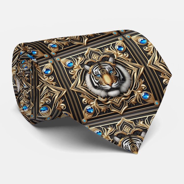 Gravata Fierce Tiger | Moda Masculina para Homens (Rolled)