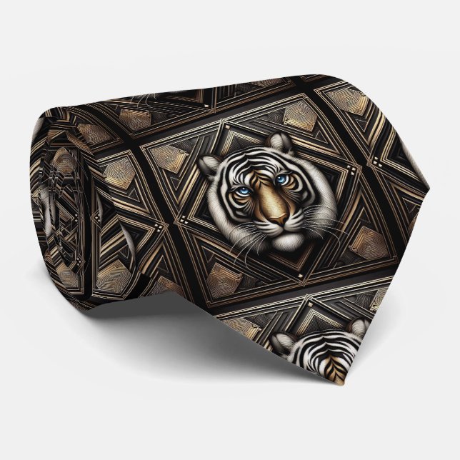 Gravata Fierce Tiger | Moda Masculina para Homens (Rolled)