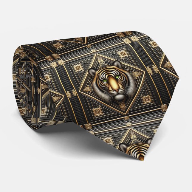 Gravata Fierce Tiger | Moda Masculina para Homens (Rolled)
