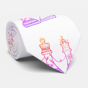 Gravata Figuras laço da xadrez do rei & da rainha