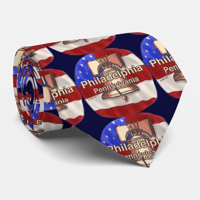 Gravata Filadélfia Liberty Bell tie (Rolled)