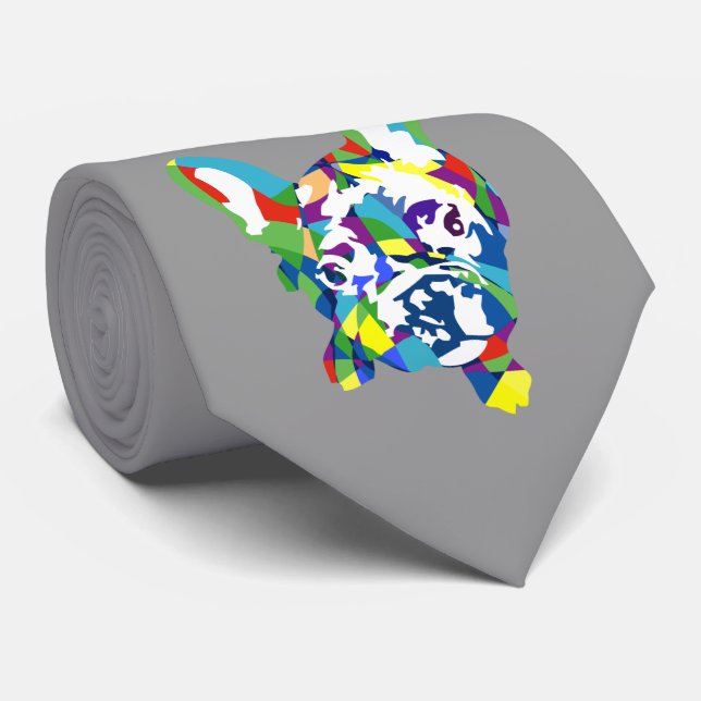 Gravata Filhote de Bulldog Francês (Rolled)