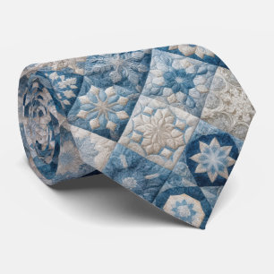 Gravata Filtro de Neve Azul e Branco
