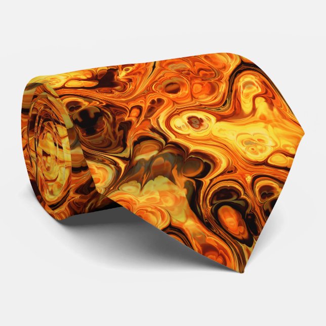 Gravata Fire Fractal Art 10 Tie (Rolled)