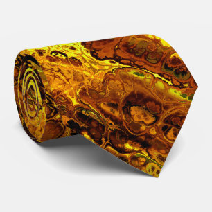 Gravata Fire Fractal Art 7 Tie