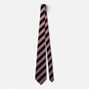 Gravata Fitas em Rosa Dourado e Preto