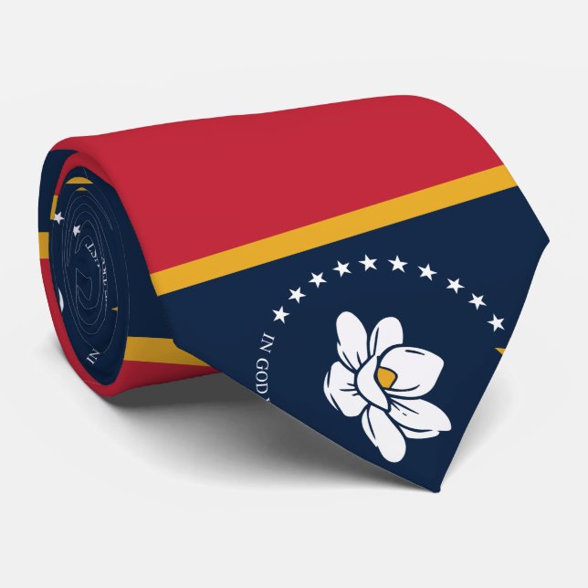 Gravata Flag do Mississippi - New Magnolia Flag (Rolled)