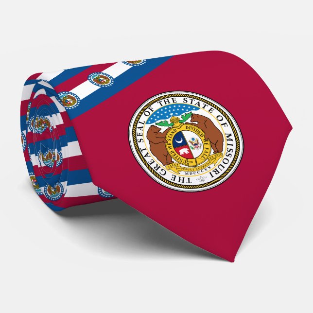 Gravata Flag & Emblem, Flag do Missouri (Rolled)