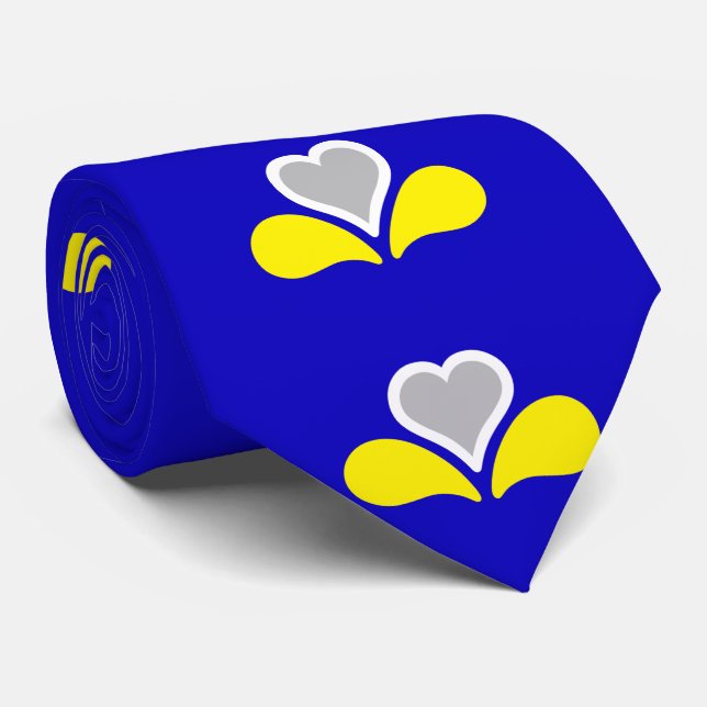 Gravata Flag of Brussels, Belgium Neck Tie (Rolled)