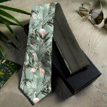 Gravata Flamingo Orchid Tropical Pattern Sage ID868<br><div class="desc">Essa gravata apresenta um lindo padrão de flamingos cercados por folhagem tropical abundante e orquídeas em verde-sábio e rosa-claro. O tamanho deste padrão sem costura pode ser reduzido para adicionar mais flamingos ou amplificado e movido para incluir apenas seus favoritos de seis poses diferentes. Procure ID868 para ver outros produtos...</div>