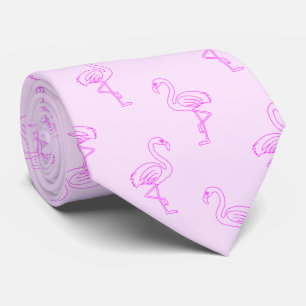 Gravata Flamingo Playful Pink Summer Standard