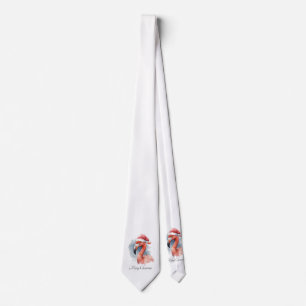 Gravata Flamingo Snowbird do Papai Noel, personalizado