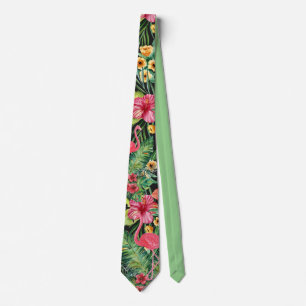 Gravata Flamingo tropical