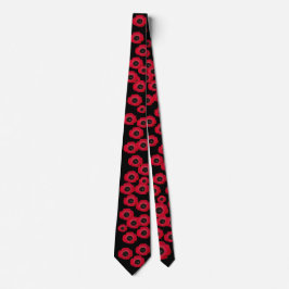 Gravata Flanders Poppies Tie Personalizada de Homens