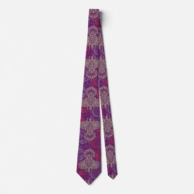 Gravata Fleur de Lis e Paisley (Frente)