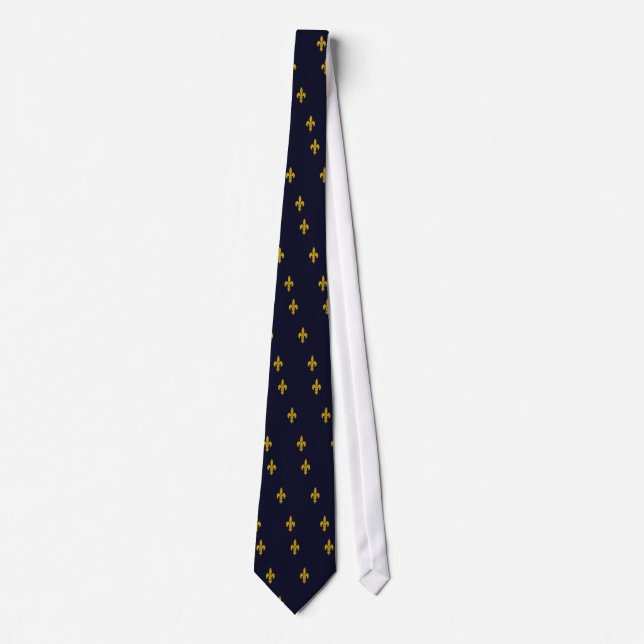 Gravata Fleur De Lis Yellow Diagonal (Frente)