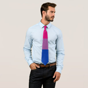 Gravata FlGBT - Azul Roxo-Rosa Bissexual - LGBT