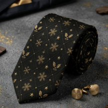 Floco de Neve Celestial Preto e Dourado