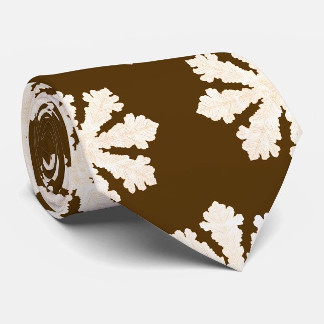 Gravata Floco de neve marrom (Rolled)