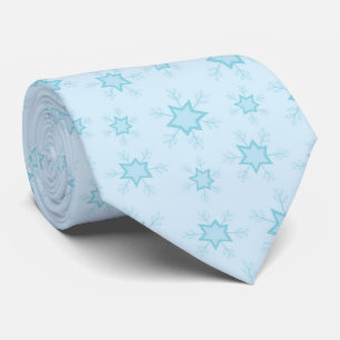 Gravata Flocos de neve, Azul Gelo, Flocos de Neve Gelados,