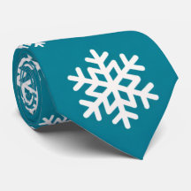 Flocos de Neve Natalinos em Azul Turquesa e Branco