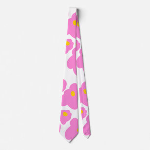 Gravata Flor amarela rosa margarida moderna padrão elegant