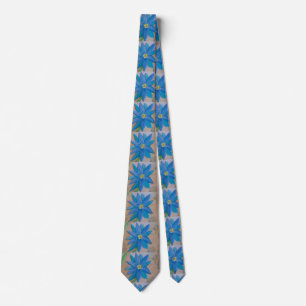 Gravata Flor Azul