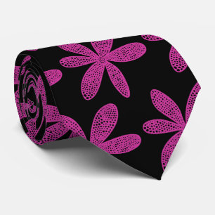 Gravata Flor bonito - Rosa Profundo preto
