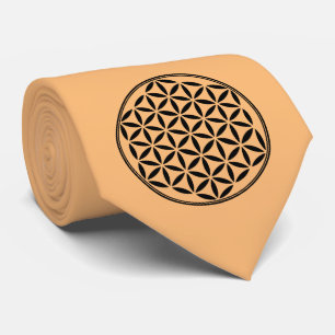 Gravata FLOR DA VIDA - Símbolo de Geometria Sagrado cheio 