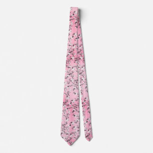 Gravata Flor de Cereja Rosa