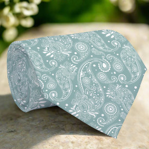 Gravata Flor De Damáscara Elegante Em Fundo Verde Claro