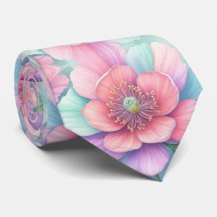 Gravata Flor de Pastel