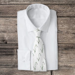 Gravata Flor de Pastel de Neve Botânica<br><div class="desc">Um laço com um padrão de ilustração botânica da flor da neve em cores pastéis (Galanthus nivalis) em fundo branco: um presente perfeito para um amante de flores. É a flor de nascimento de janeiro e a flor de Capricórnio.</div>