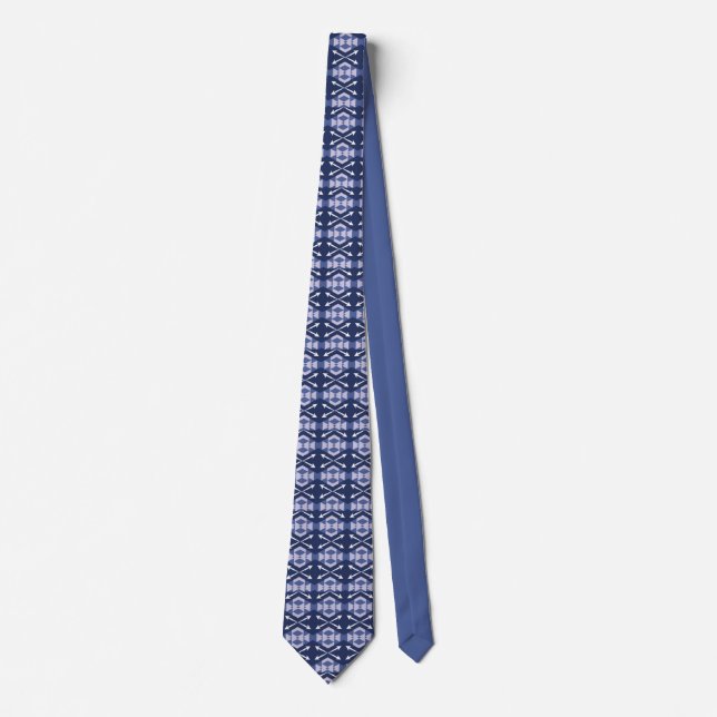 Gravata Flor do Mediterrâneo: Azure Talavera Silk Tie (Frente)