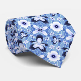 Gravata Flor Elegante Orquídea Azul