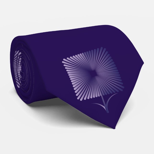 Gravata Flor quadrada violeta (Rolled)
