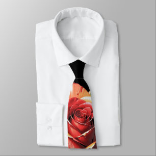 Gravata Flor Rosa de Caneta de Caneta Exclusiva