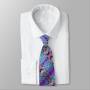 Gravata Flor ultra violeta, de punho masculino