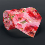 Gravata Florais de Aquarela Elegante Rosa<br><div class="desc">Elegante cor-de-água rosa e verde acentuados com folhas de ouro,  estes guardanapos de tecido são bonitos para a sua mesa ou verão ou para decorar para uma ocasião especial. CORRESPONDENTE a itens na nossa Coleção de Peões Rosa.</div>