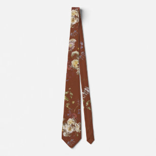 Gravata Florais Elegantes Vintage Sombrios e Sombrios