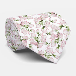 Gravata Floral Aquarela Rosa