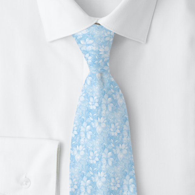 Gravata Floral Azul Bebê (Criador carregado)