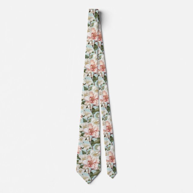 Gravata floral branca (Frente)