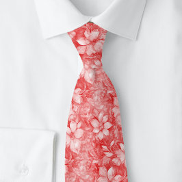 Gravata Floral Carmesim