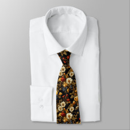 Gravata Floral Dark Academia