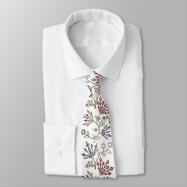 Gravata Floral de Clockwork - COR PERSONALIZADA (Amarrado)