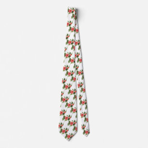 Gravata Floral de Vintage, Flores de Camellia Rosa por Red