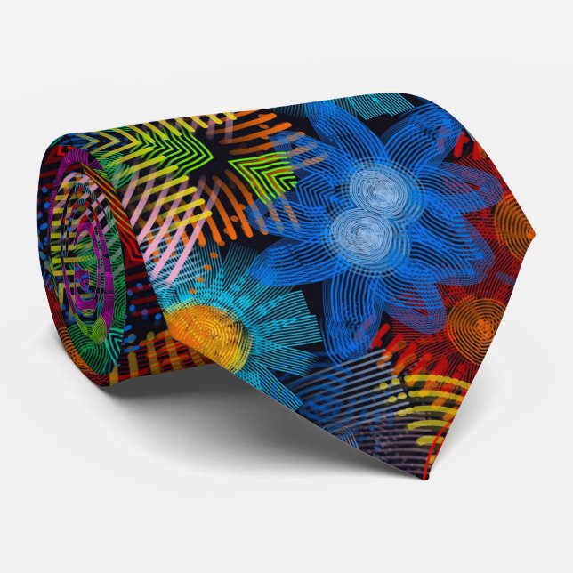 gravata floral e moderna (Rolled)