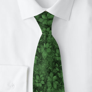 Gravata Floral Hunter Verde