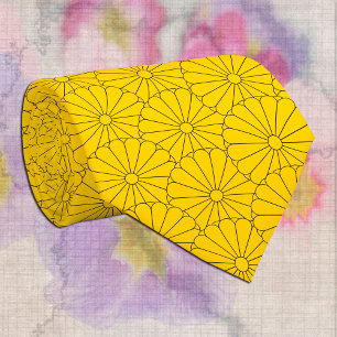 Gravata Floral japonês / Torneio do Pescoço do Padrão do S